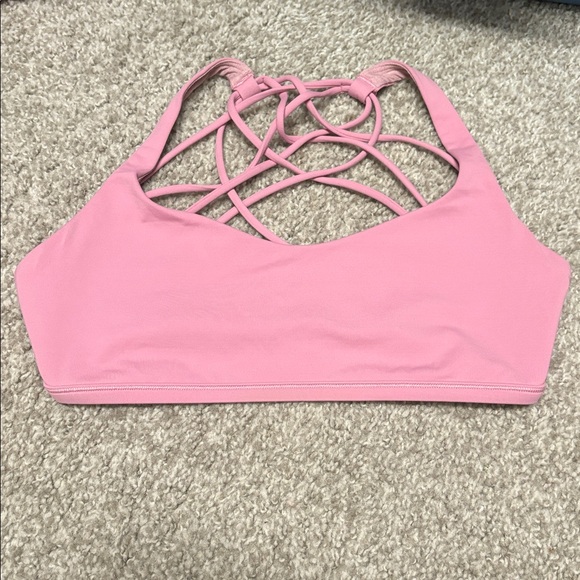 Lululemon ' Free to be Wild' strappy Pullover Bra in Gorgeous shade of pink - Picture 1 of 6